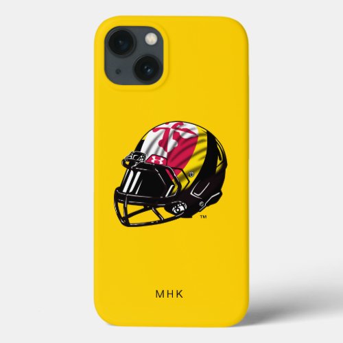 Maryland University Football Helmet  Monogram iPhone 13 Case