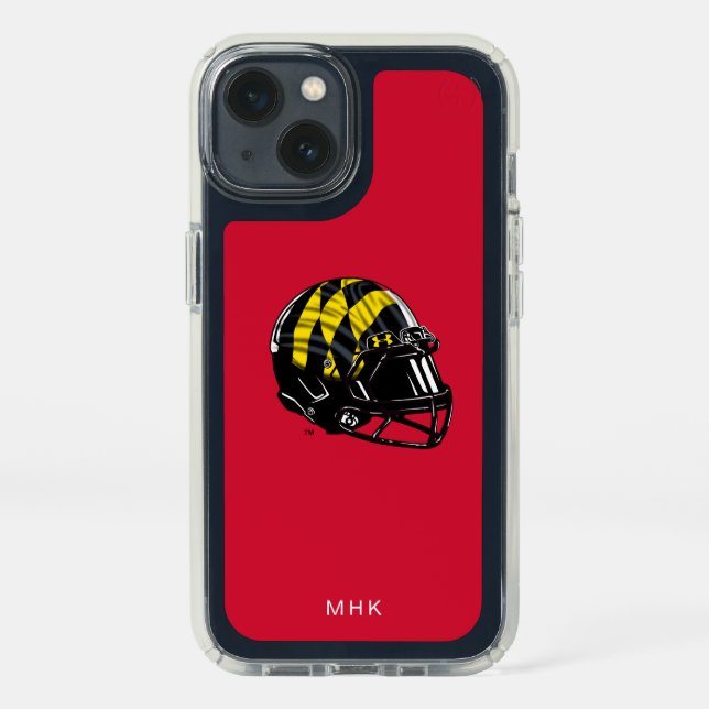 Maryland University Football Helmet | Monogram Speck iPhone 13 Case (Front)