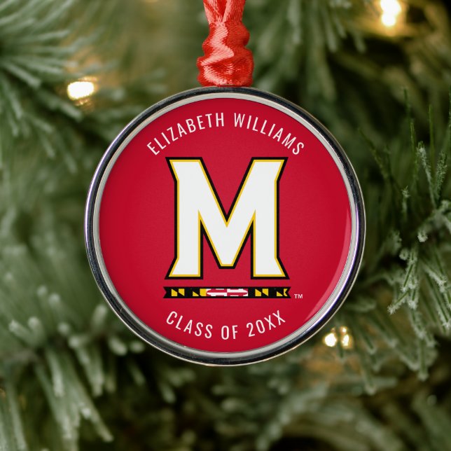 Maryland University | Graduation Metal Ornament (Tree)