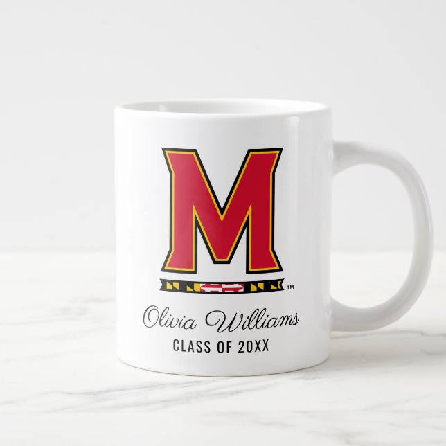 Maryland University M Logo | Add Your Name Giant Coffee Mug (Right)