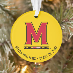 Maryland University M Logo   Add Your Name Ornament