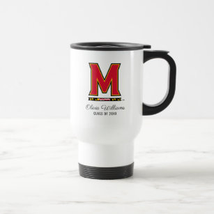 Maryland University M Logo    Add Your Name Travel Mug