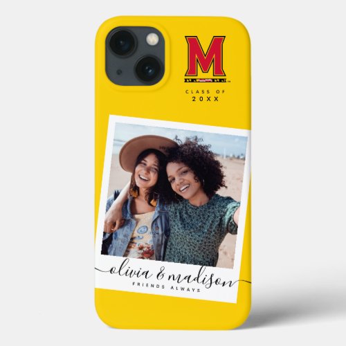 Maryland University M Logo  Add Your Photo iPhone 13 Case