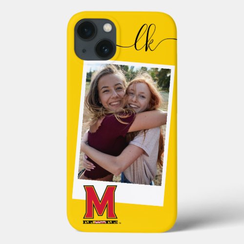 Maryland University M Logo  Add Your Photo iPhone 13 Case