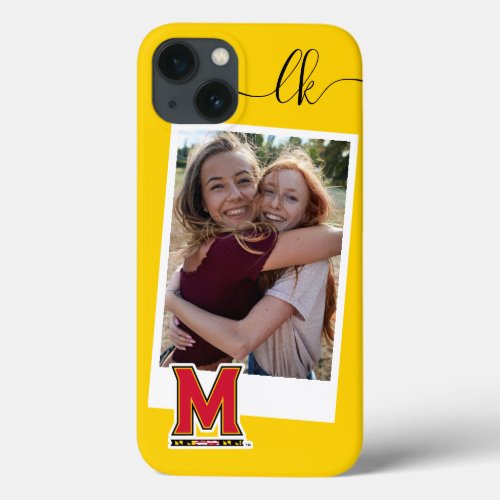 Maryland University M Logo  Add Your Photo iPhone 13 Case