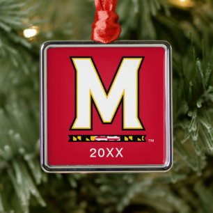 Maryland University M Logo Metal Ornament