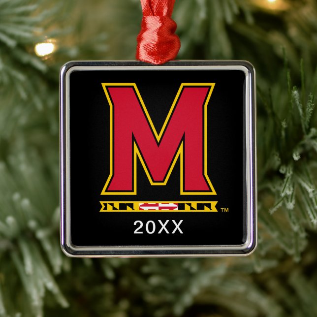 Maryland University M Logo Metal Ornament (Tree)