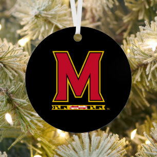 Maryland University M Logo Metal Ornament