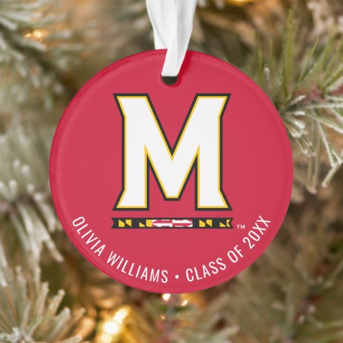 Maryland University M Logo Ornament