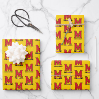 Maryland University M Logo Wrapping Paper Sheets