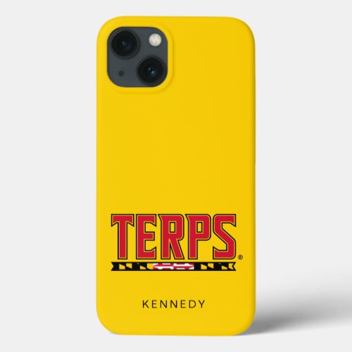Maryland University Terps  Add Your Name iPhone 13 Case