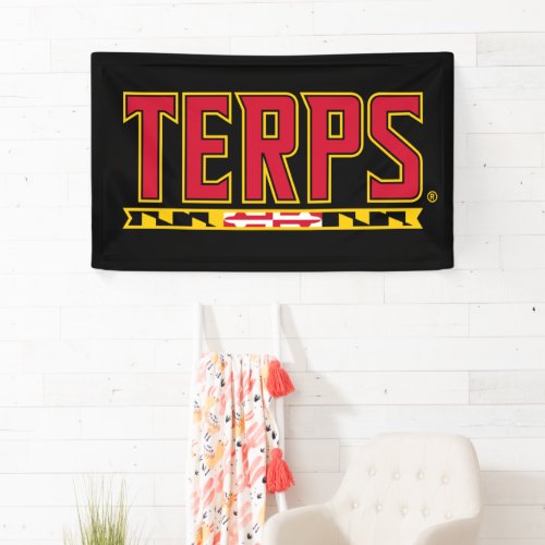 Maryland University Terps Flag Logo Banner