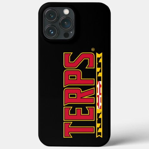 Maryland University Terps Flag Logo iPhone 13 Pro Max Case