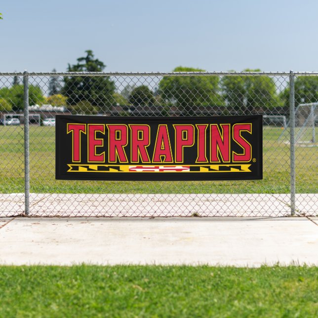Maryland University Terrapins Flag Banner (Insitu)