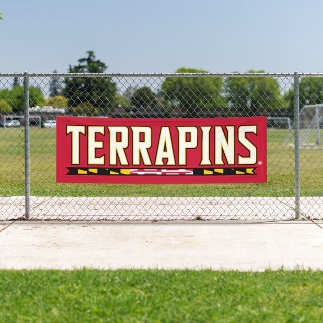 Maryland University Terrapins Flag Banner (Insitu)