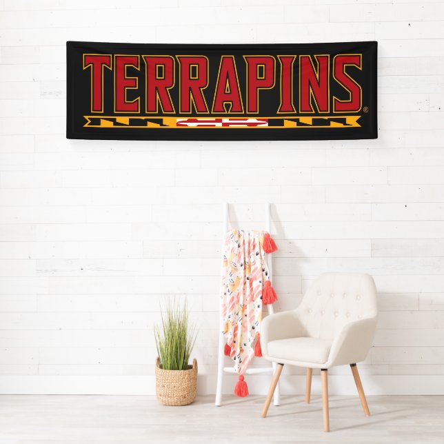 Maryland University Terrapins Flag Banner (Insitu)