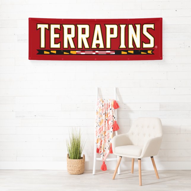 Maryland University Terrapins Flag Banner (Insitu)