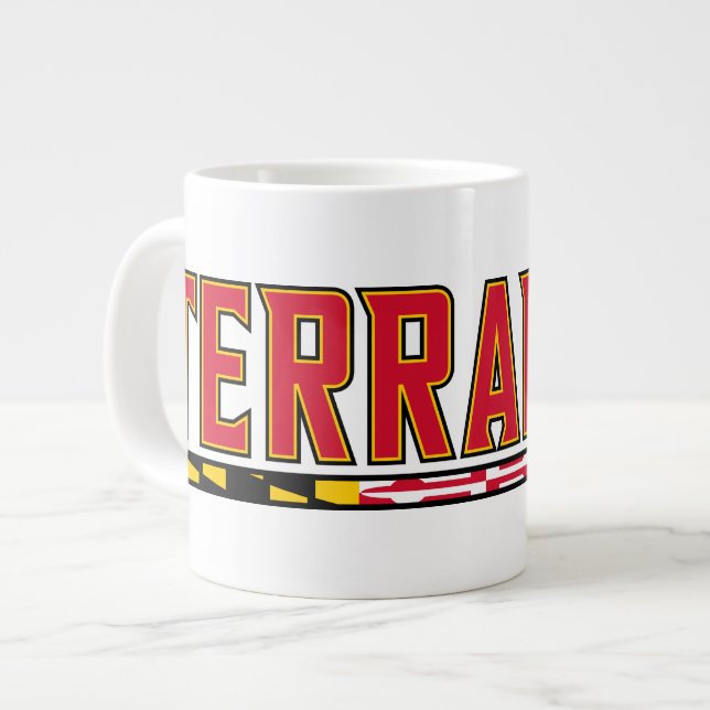 Maryland University Terrapins Flag Giant Coffee Mug (Front Left)