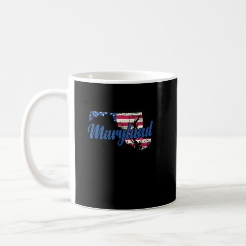 Maryland USA Flag in Map America  Coffee Mug