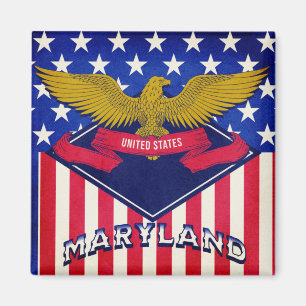 Maryland USA Flag Magnet