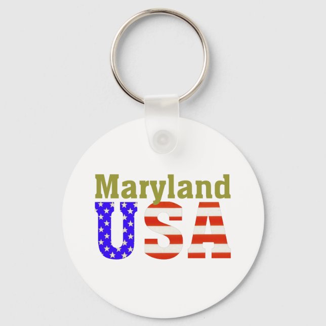 Maryland USA! Keychain (Front)