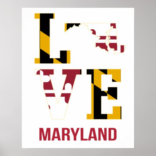 Maryland USA State Love Poster