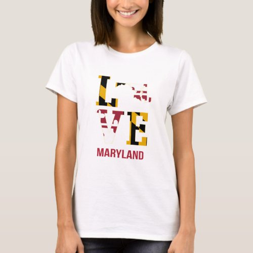 Maryland USA State Love T_Shirt