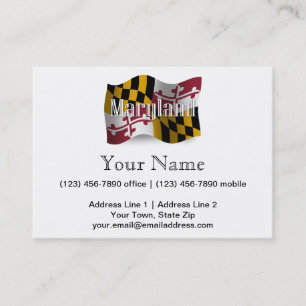 Maryland Waving Flag Business Card