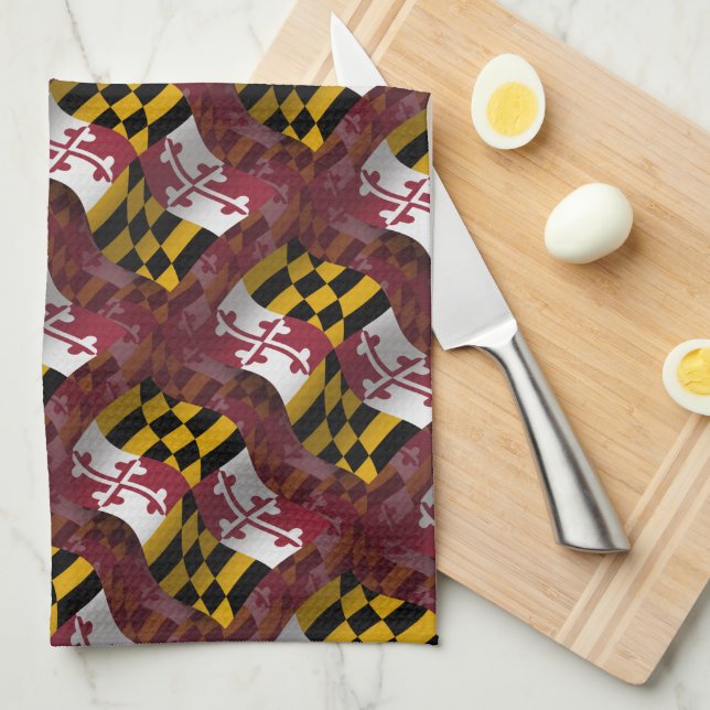Maryland Waving Flag Towel (Quarter Fold)