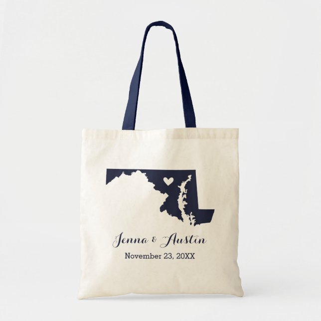 Maryland Wedding Welcome Tote Bag (Front)