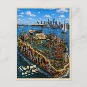 Maryland Wish You Were Here State Series Postcard