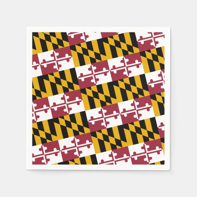 Marylander Flag Design, Flag of Maryland Napkins (Front)