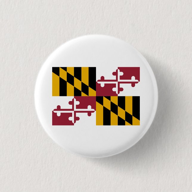 Marylander Flag, Flag of Maryland Button (Front)
