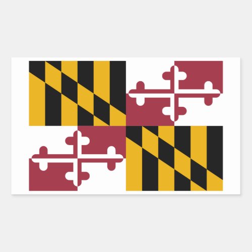 Marylander Flag Flag of Maryland Rectangular Sticker