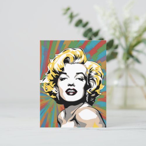 Marylin  Monroe art Postcard