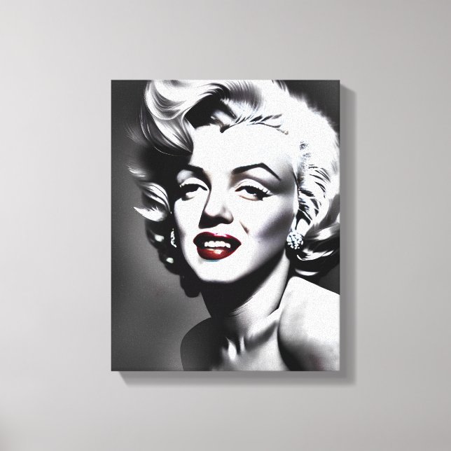 Marylin Monroe Portrait Canvas Print (Front)