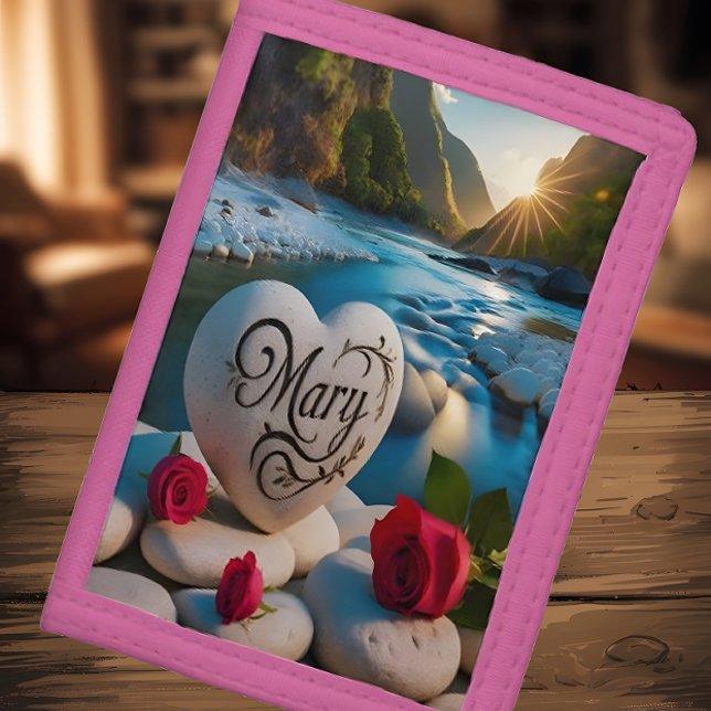 Mary's Heart in Mountain Valley Trifold Wallet (Creator Uploaded)
