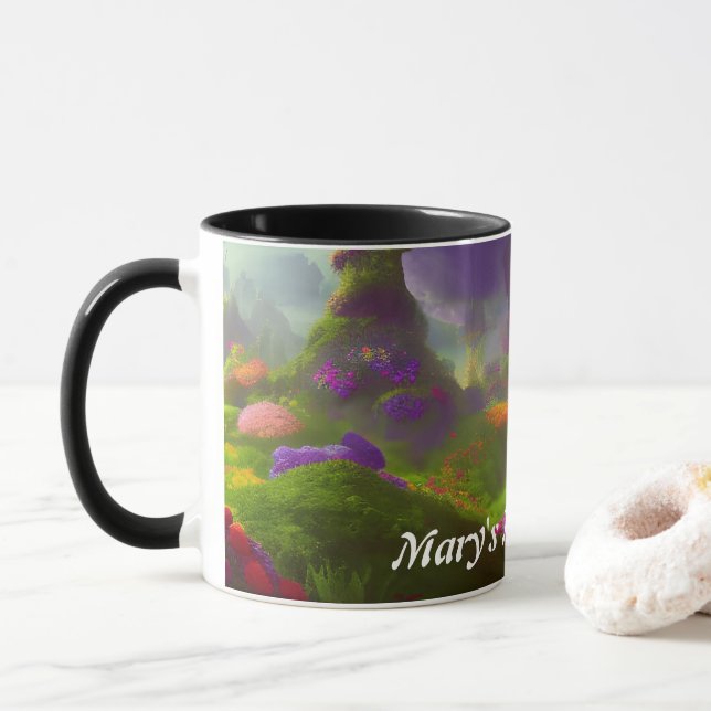 Mary's Morning Tea Personalized Customizable Mug (With Donut)