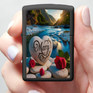Mary's River Heart Zippo Lighter