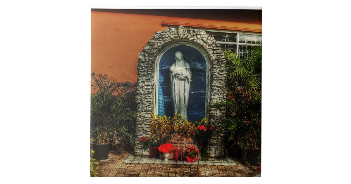 Tile Grotto Mary's Sanctuary Grotto Tile | Zazzle