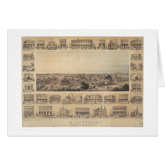 Marysville, California Panoramic Map (2505A) (Front Horizontal)