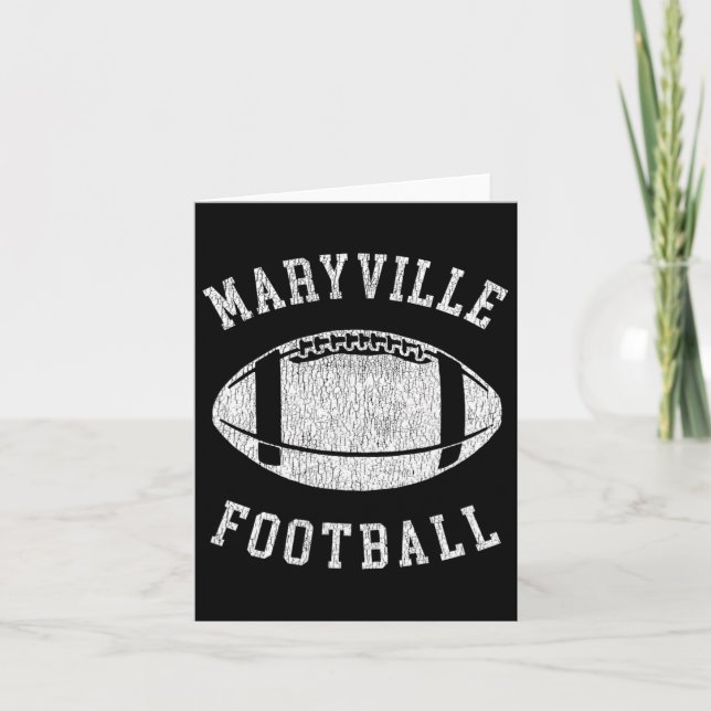 Maryville Football Distressed Vintage 80's Throwba Card (Front)