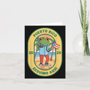 Más Fotos Puerto Rico Rican Flag Funny Sapo Concho Card