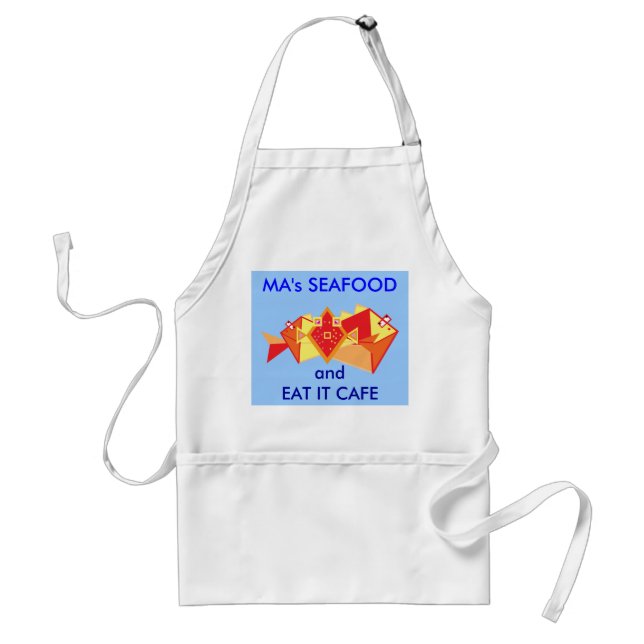 Ma's Seafood and Eat it Cafe Adult Apron (Front)