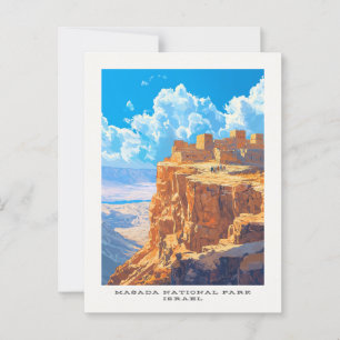 Masada National Park Israel Travel Postcard