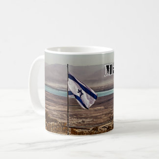 Masada View with Flag Coffee Mug