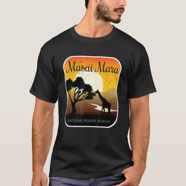 Masai Mara Kenya Safari National reserve Serengeti T-Shirt (Front)