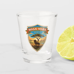 Masai Mara National Reserve Kenya Shot Glass