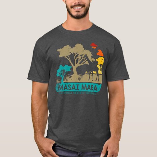 Masai Mara Safari National reserve Kenya Serengeti T_Shirt