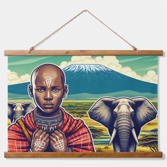 MASAI WALL HANGING TAPESTRY (Front)